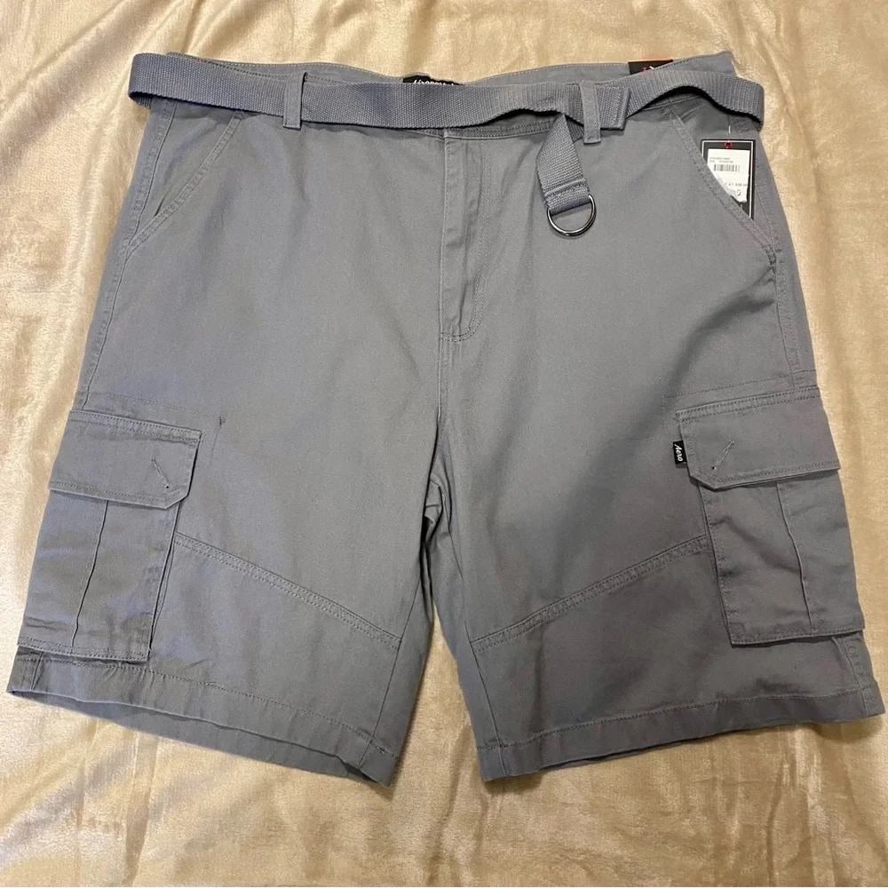Aeropostale Sz 44 Gray Grey Men’s Cargo Shorts 🩳 W/ Belt NWT - Picture 1 of 6